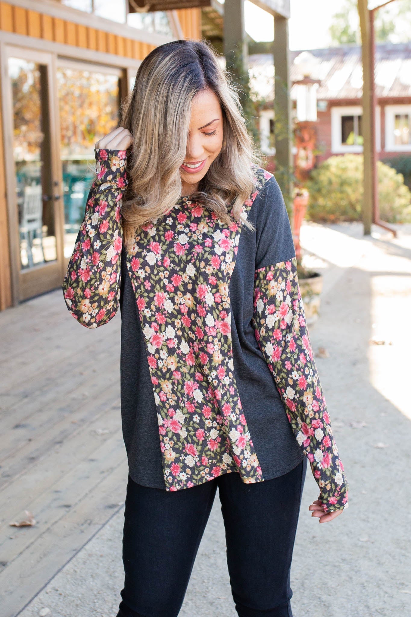 Flower Gazing Long Sleeve Top