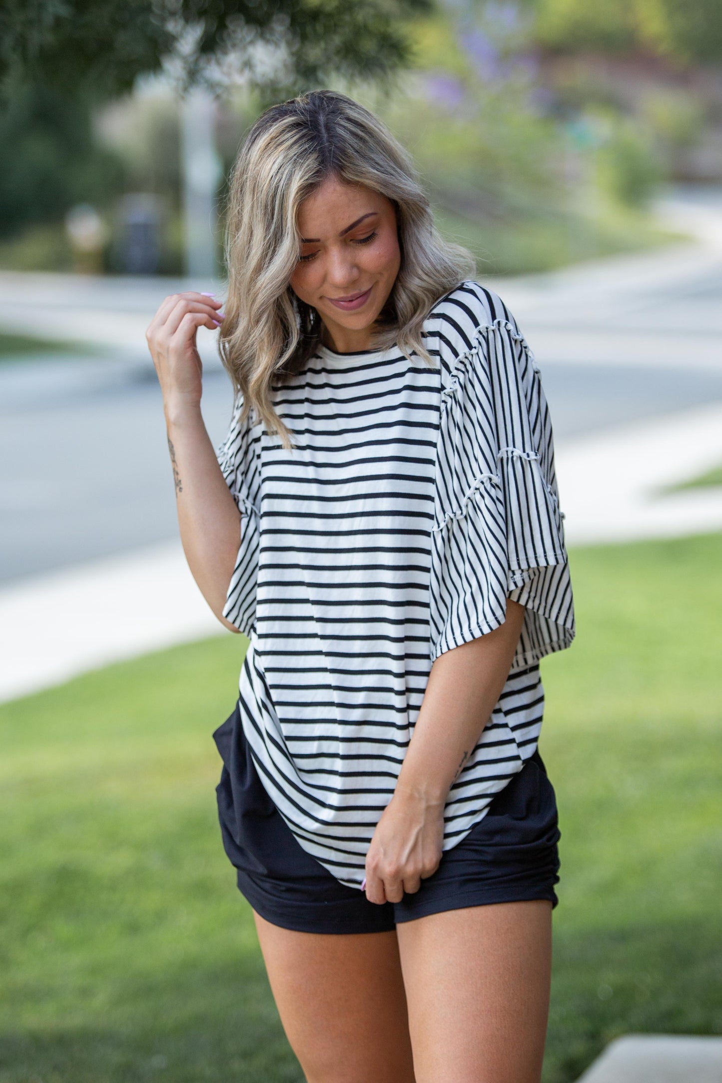 Fly Away With Me Ruffle Sleeve Top