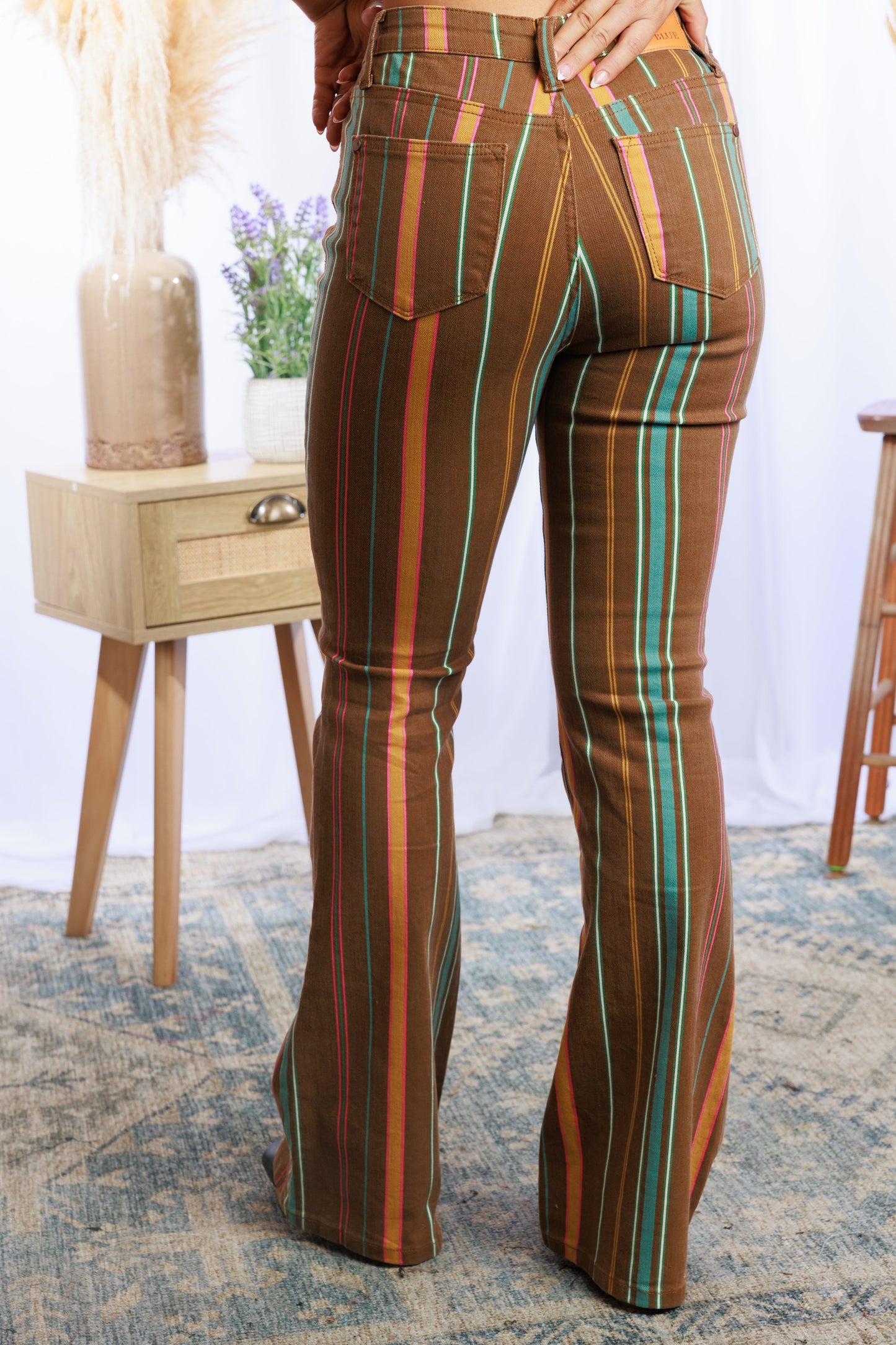 Astrid Judy Blue Striped Flares