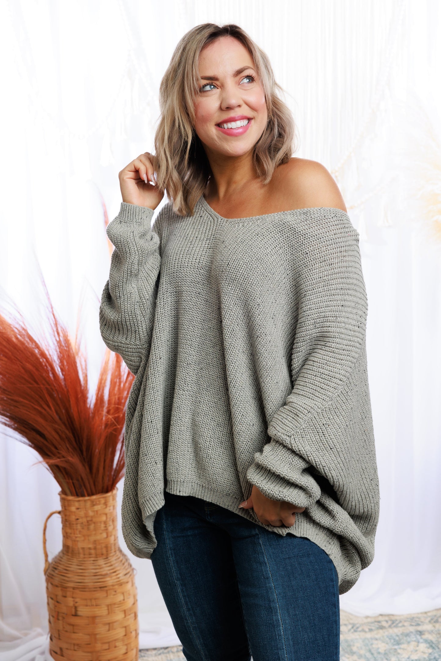 Feeling Lovely - Grey Knit Sweater