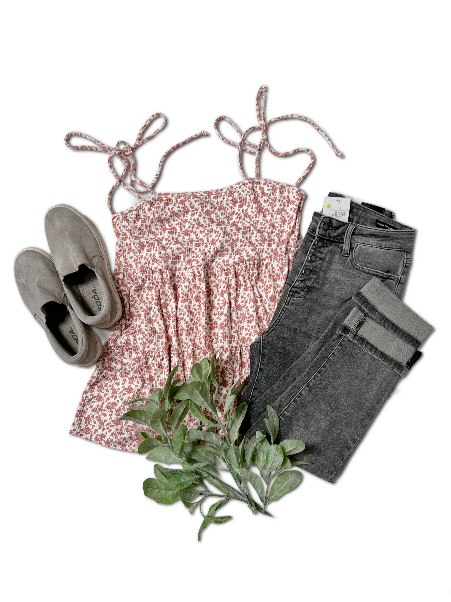 Joyful Floral Ruffled Tank