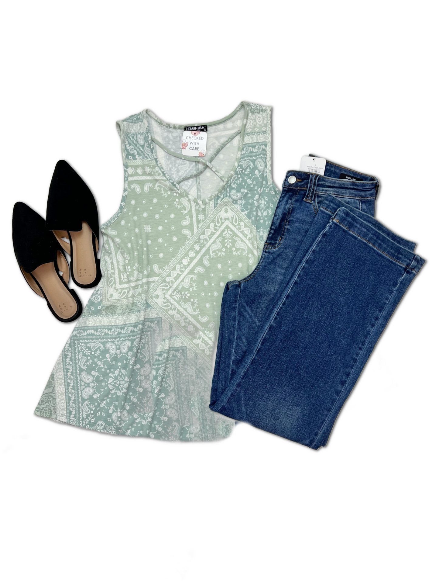 Bandana Sleeveless Top - Mint