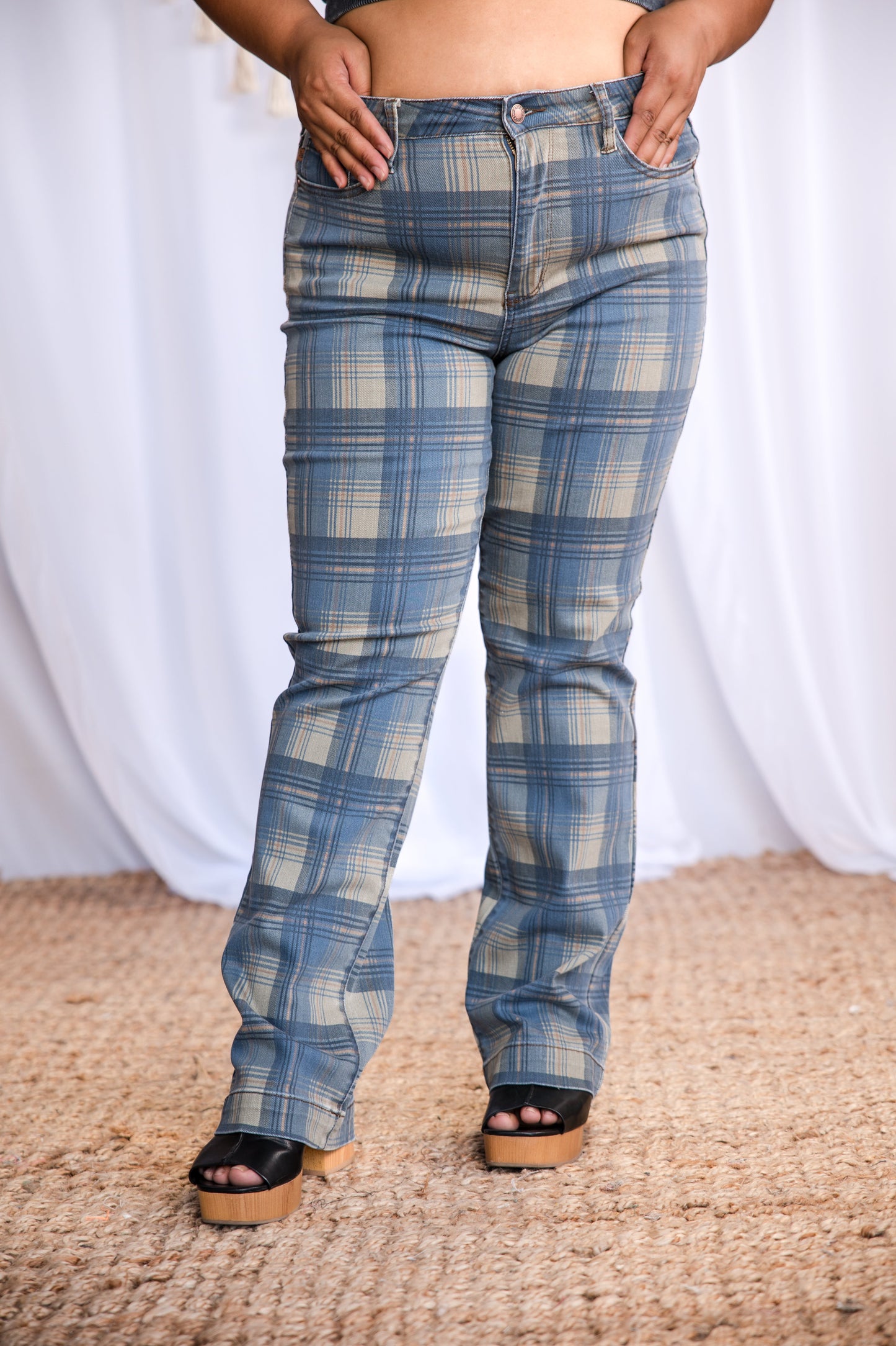 Perfectly Plaid - Judy Blue Straight Leg