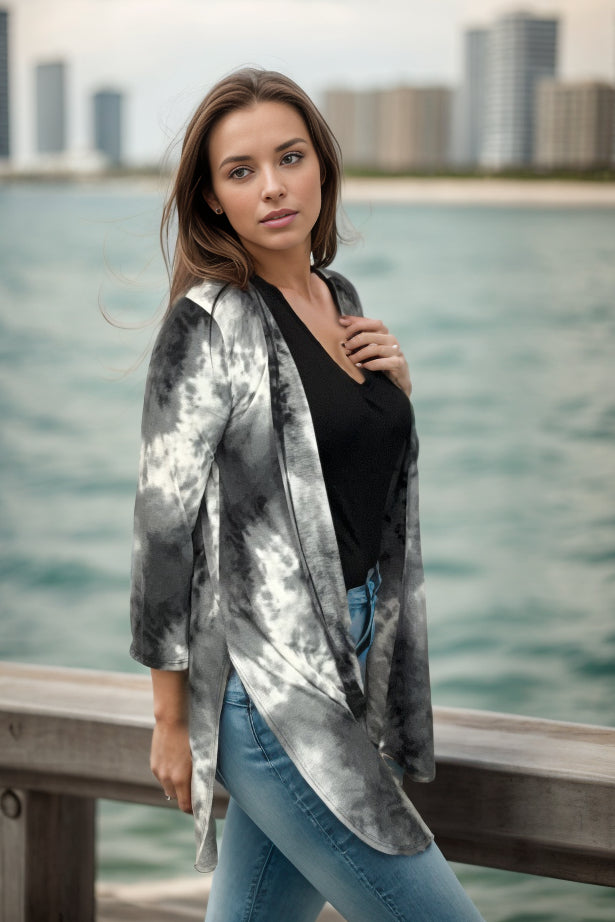 Stormy Skies Kimono Cardigan