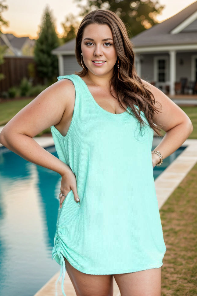 Take it Slow - Neon Mint Coverup