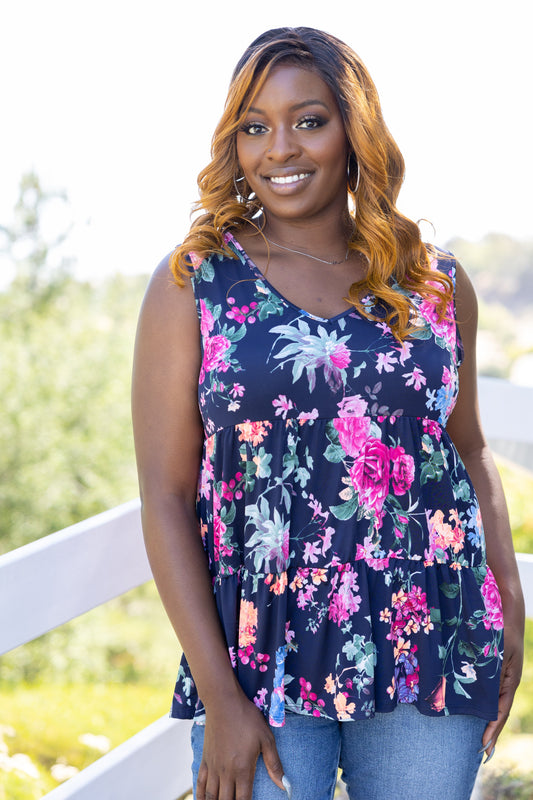 Summer Floral Sleeveless Top