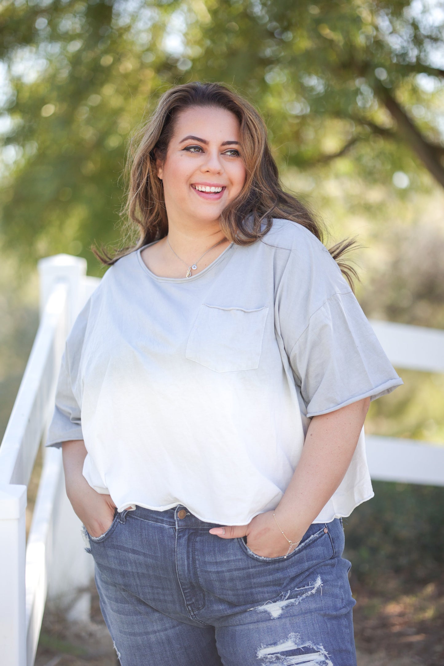 Silver Gradient Short Sleeve