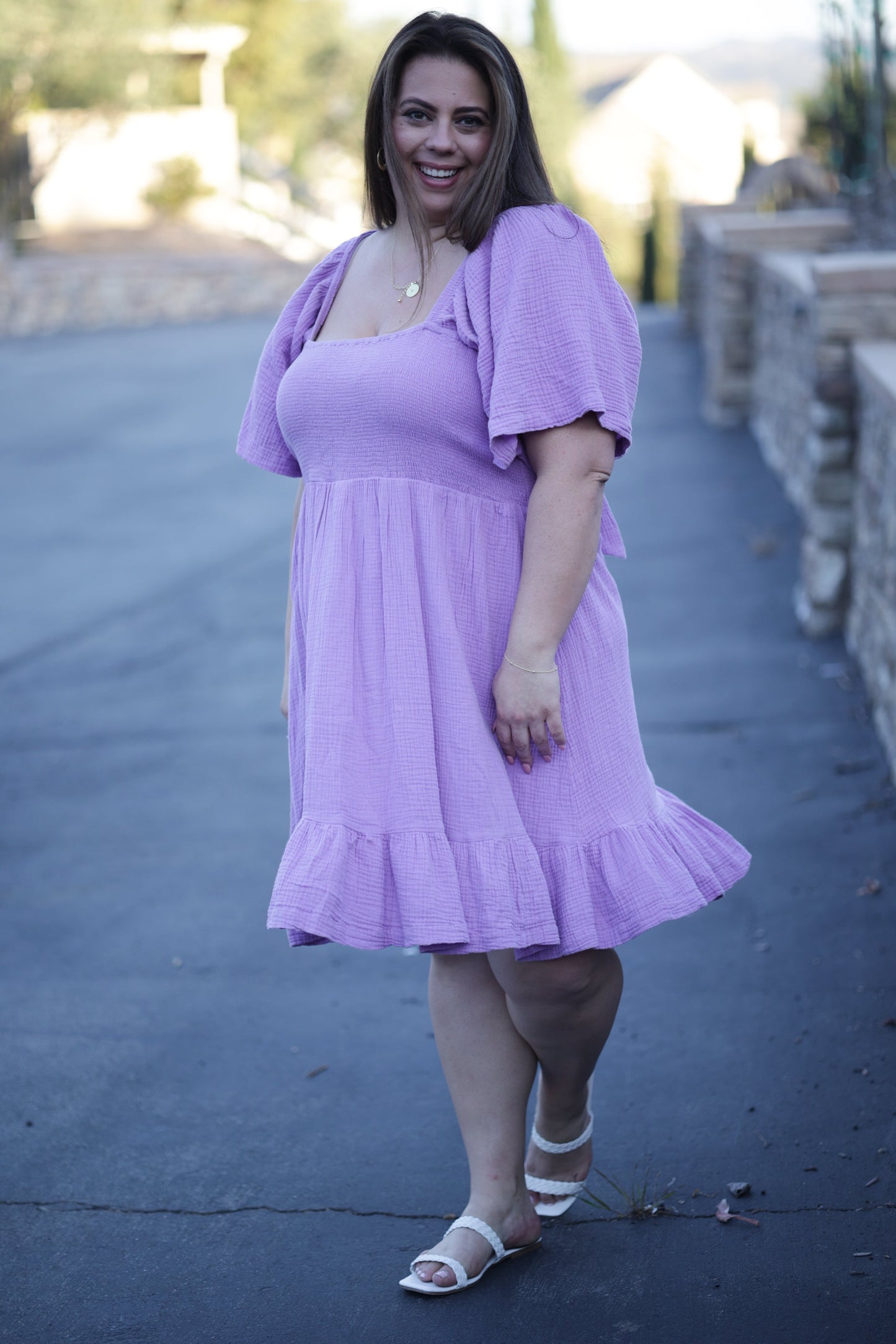 One Step Closer Ruffle Hem Dress