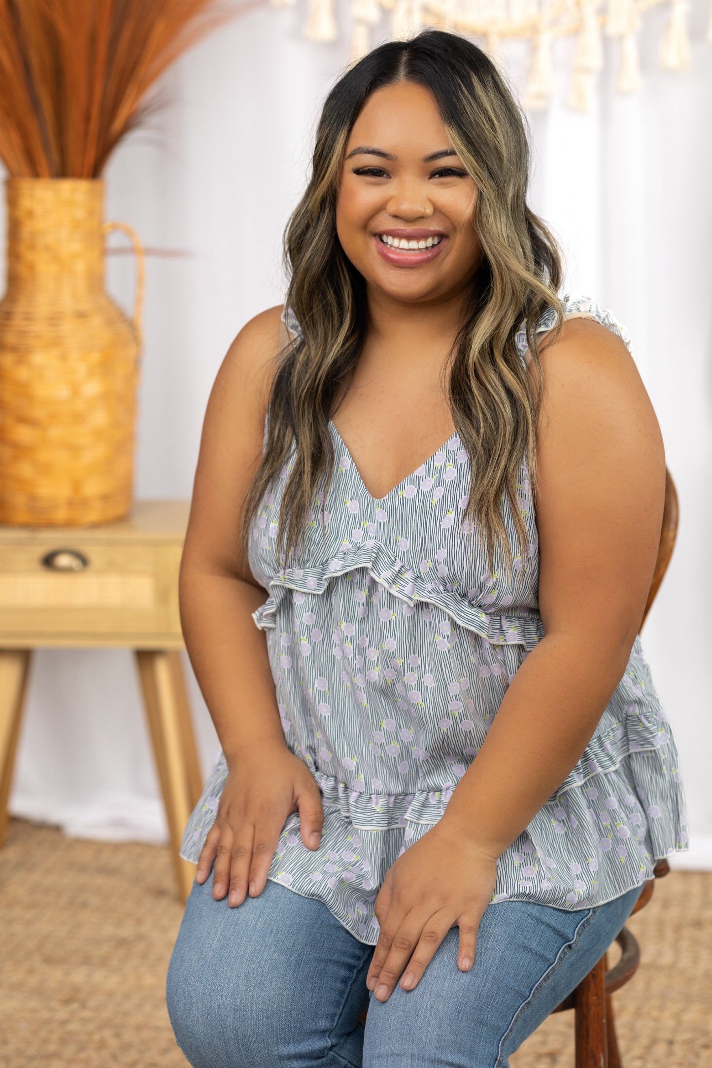 Lavender Floral Tank